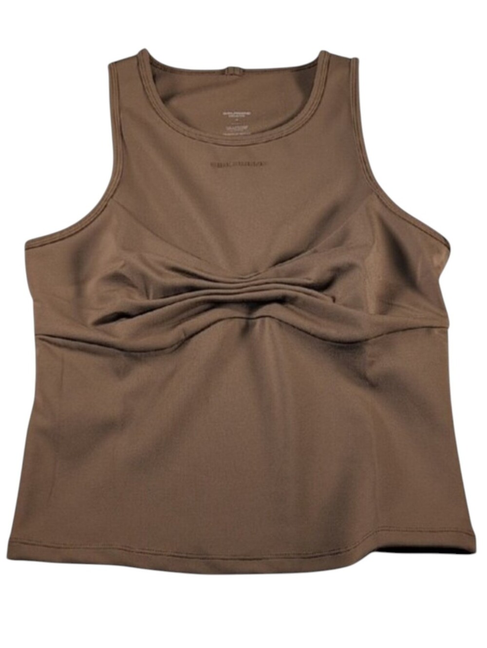 Girlfriend Collective Brown Quinn Tank Top Twist Cinched Size Medium